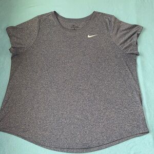 NIKE dry fit heather blueish gray short sleeve crew neck top NEW size 2X